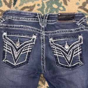 Women’s Vigoss New York Skinny Low Stretch Dark Indigo Jeans Size 1/2 27 x 30.5